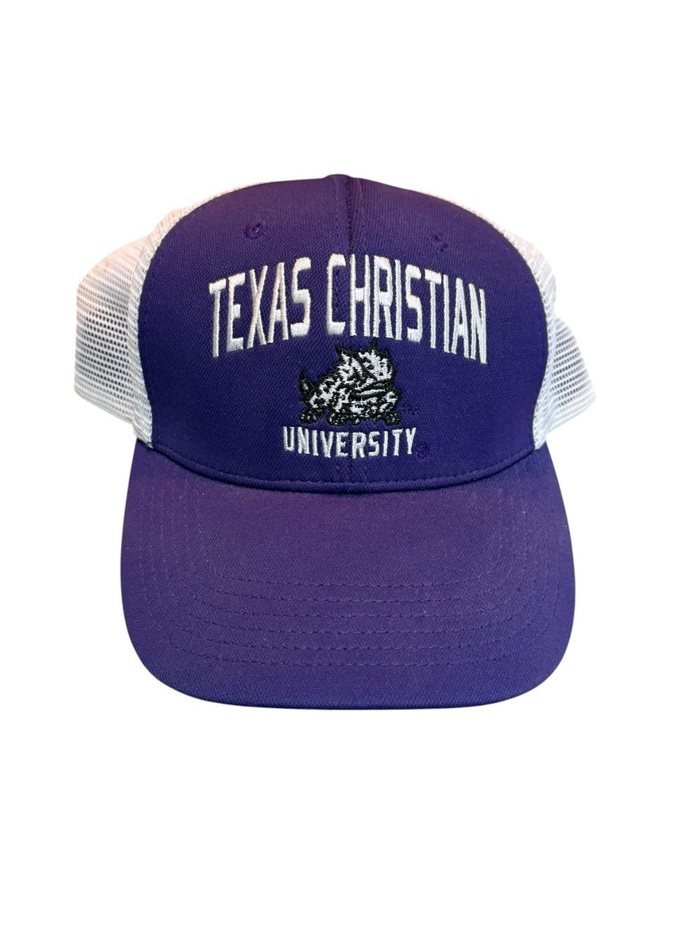 Vintage TCU Texas Christian University Trucker Hat Mesh Snapback Cap